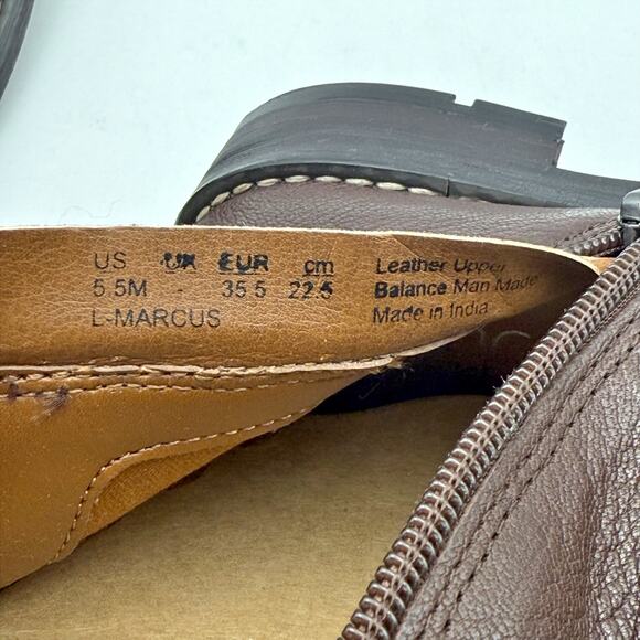 Franco Sarto Womens Marcus Ankle Bootie US 5.5 M EU 35.5 Brown Leather NIB - Picture 12 of 12